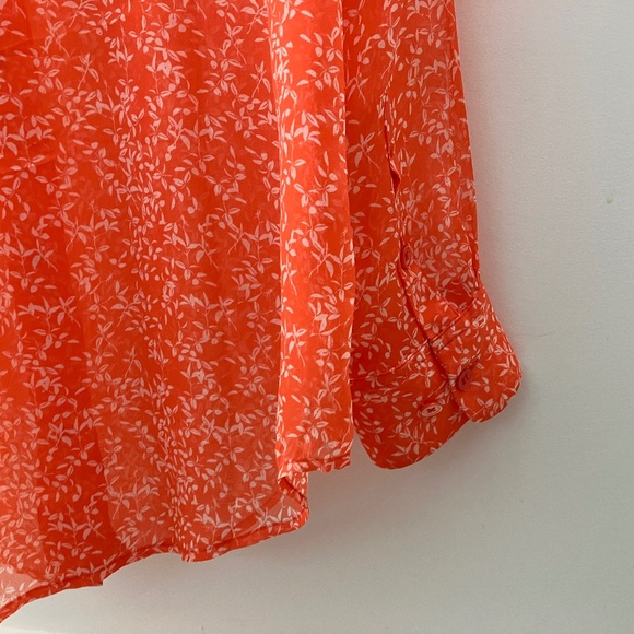 Equipment Silk-Blend Coral Blouse - Picture 9 of 10